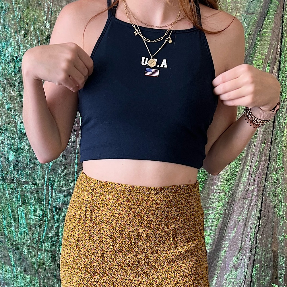 Y2k USA Crop Top